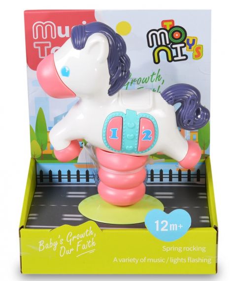 Moni Toys - Бебешко музикално светещо пони