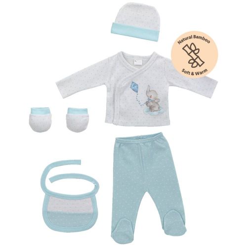 Interbaby комплект за изписване 5 части Elefante бамбук