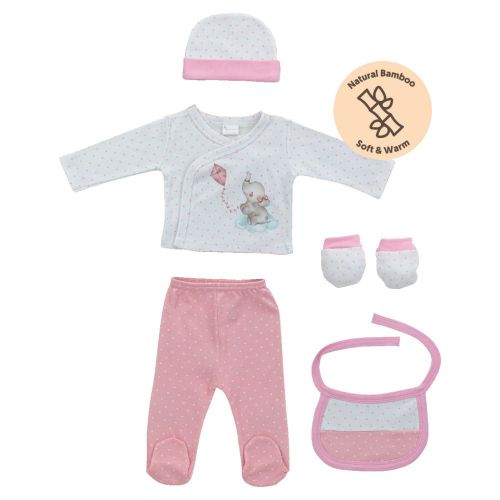 Interbaby комплект за изписване 5 части Elefante бамбук