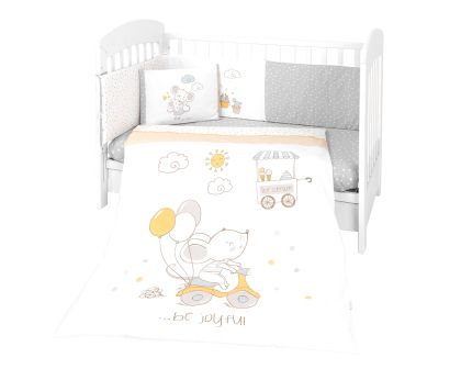 Kikka Boo Бебешки спален комплект 6 части Joyful Mice 60/120