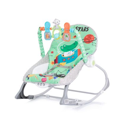 CHIPOLINO Музикален шезлонг Baby SPA green