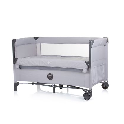 Chipolino Бебешка сгъваема кошара Relax ash grey linen