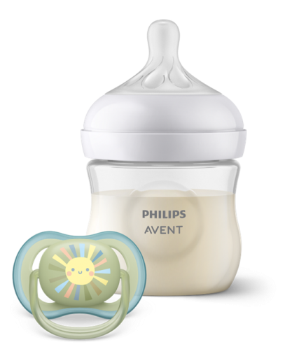 Philips AVENT - Шише на хранене Natural Response 125 мл. и залъгалка
