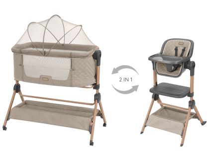 Kikka Boo SLEAT ME 2в1 кошара и столче за хранене беж