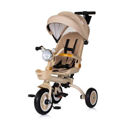 Chipolino Детска сгъваема триколка Marathon Smart 360° беж