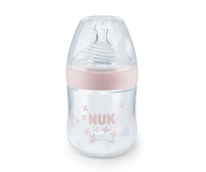NUK NATURE SENSE PP шише 150мл със силиконов биберон S Розово 