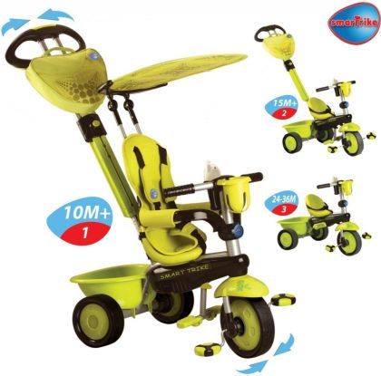 Smart Trike - Детска триколка Zoo Frog 3 в 1 - Green