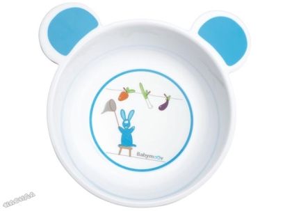 Babymoov - Детска купичка с декорация Rabbit Crockery Blue