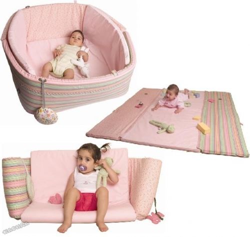 Minene - Активити килимче за игра 3 в 1 Pink/Green
