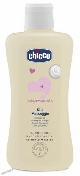 Chicco - Бебешко масажно олио Baby Moments 200 мл.