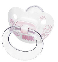 NUK залъгалка силикон 0-6мес. ROSE