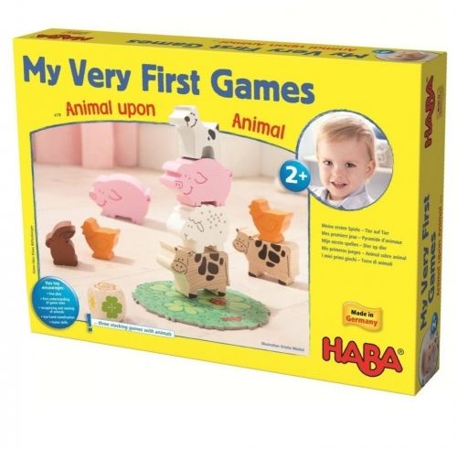 HABA - Моите първи игри - Детска игра *Животно върху животно*