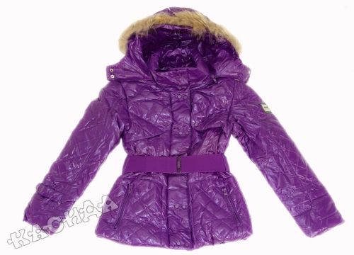 Детско зимно яке с колан *Purple*