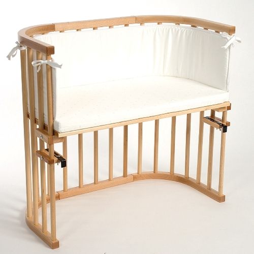 Комплект матрак и обиколник за бебешка кошара BabyBay Бяло