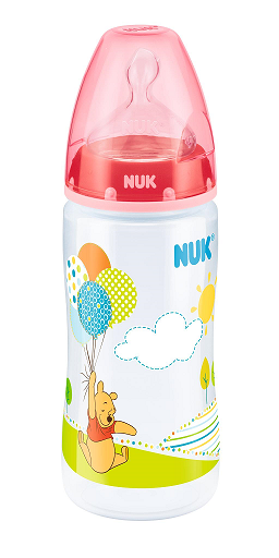 NUK Шише PP със силиконов биберон Disney 300 мл. червено