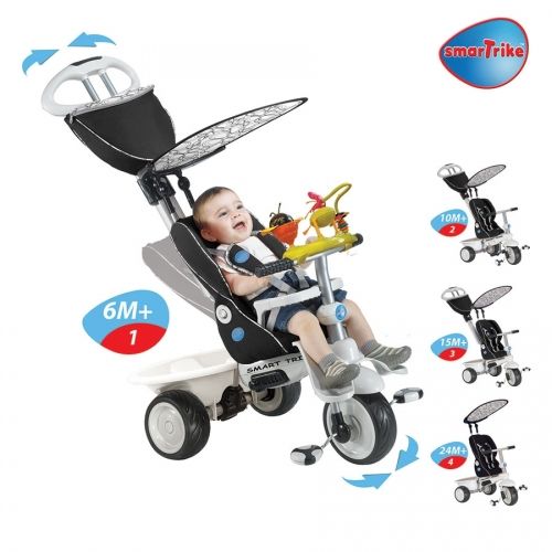 Smart Trike Детска триколка Recliner 4 in1 Black