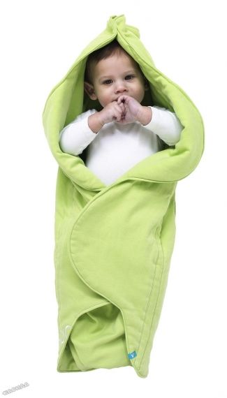 WallaBoo - Бебешко одеяло за повиване Wrap Fleur - Lilly Green
