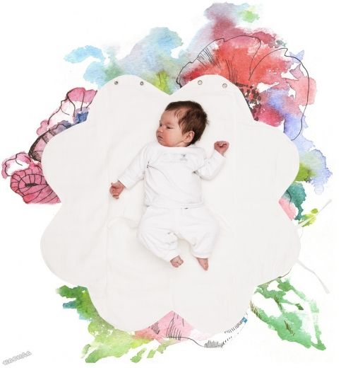 WallaBoo - Бебешко одеяло за повиване Baby Wrap Summer - Ecru
