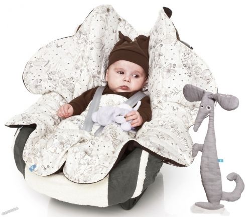 WallaBoo - Бебешко одеяло за повиване Wrap Leaf Chocolat