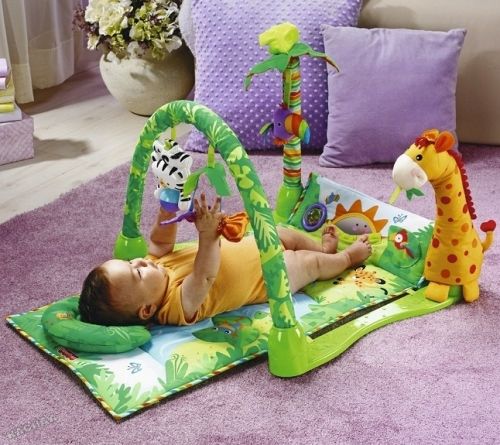 Fisher Price - Музикална активна гимнастика Rainforest Musical Gym