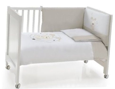 Interbaby - Луксозен спален комплект от 3 части *Зайчета* със сатениран памук