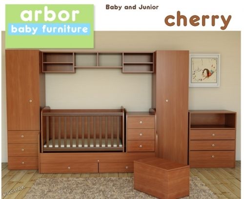 Arbor - Детско дървен легло-люлка *Baby & Junior* 179 см. - Cherry