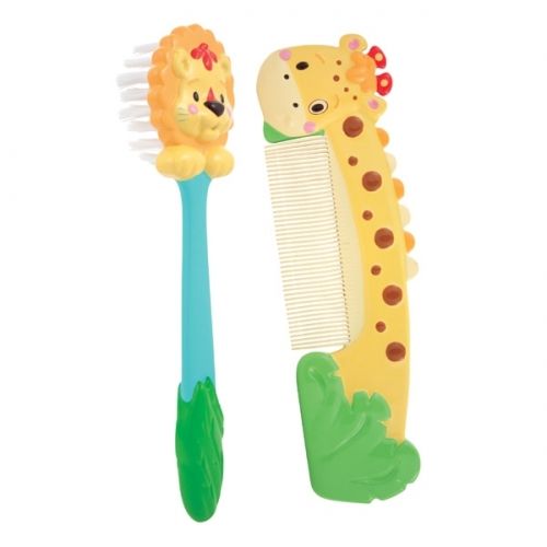Бебешки четка и гребен Sassy Soft Grip Comb & Brush