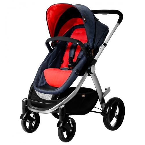 Бебешка комбинирана количка Mountain Buggy Cosmopolitan Denim/Chilli