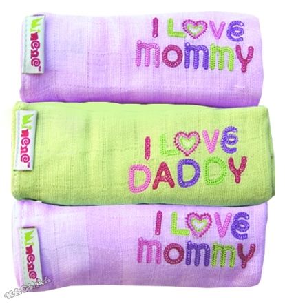 Minene - Бебешка пелена Muslin Cloths - Pink & Green