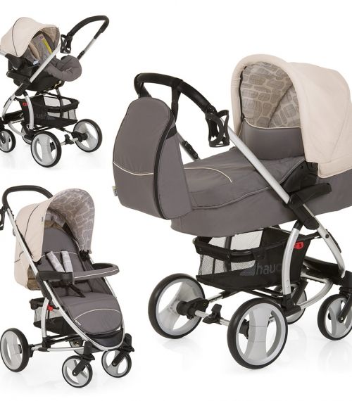 Бебешка количка 3в1 Hauck MALIBU XL All In One Dots Black 2015