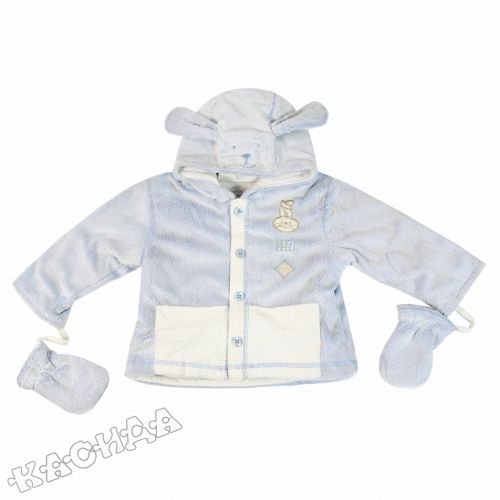Бебешко яке с качулка и ръкавички *Paw Print*