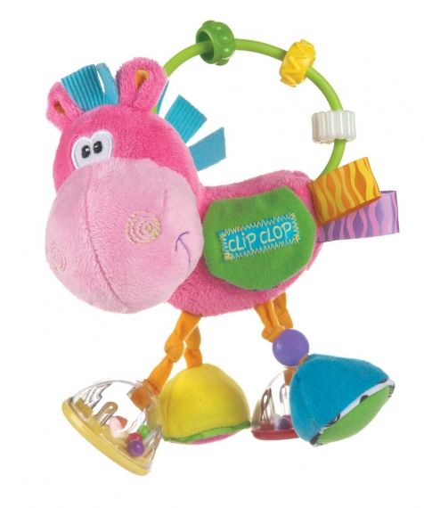 Playgro - Дрънкалка кончето Хоп Троп розова