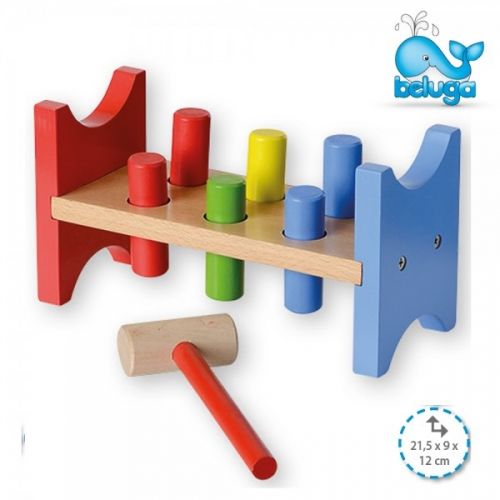 Beluga - Дървена играчка с чукче