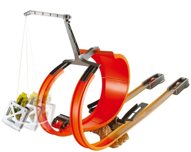 Hot Wheels Писта с двоен лупинг и прихващане Double Dare Snare Mattel