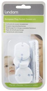 Lindam - Предпазители за контакти European Plug Covers 4бр./опаковка