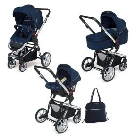 Foppapedtetti Бебешка количка 3 в 1 - 3Chic red