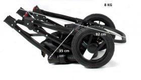 Комбинирана бебешка количка Adbor NEMO Len 3в1 цвят Червен