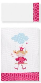 Interbaby - Бебешки спален комплект от 2 части с плик-торба *Little Princess**
