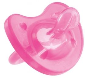 Chicco - Залъгалка Physio soft силикон - розова