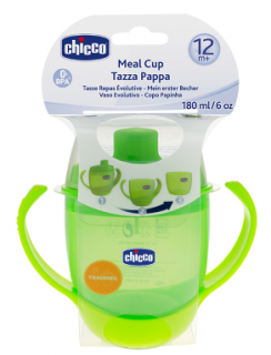 Chicco - Чаша с твърд накрайник 12м + - зелена