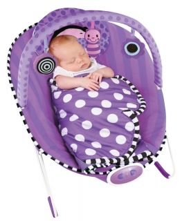 Музикален шезлонг Sassy *Пеперудка* с вибрация и одеялце