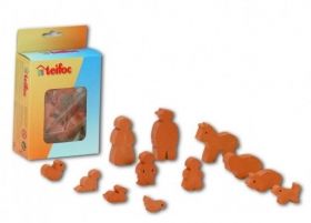 Teifoc - Комплект фигурки на хора и животни – 10 бр.
