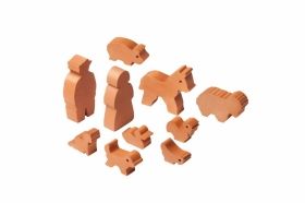 Teifoc - Комплект фигурки на хора и животни – 10 бр.