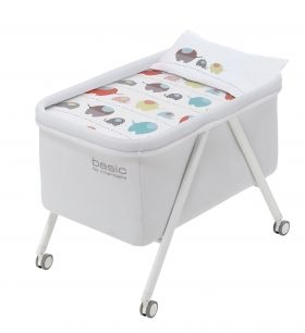 Interbaby - Сгъваема бебешка кошара на колела със спален комплект