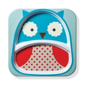 Skip Hop  - Детска двойна чинийка Zoo - Бухалче 