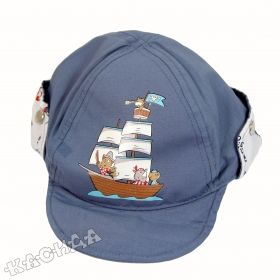 Детска шапка с козирка *Pirates* - сива