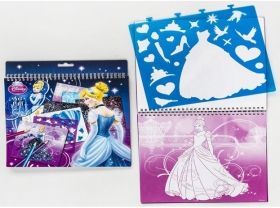 Книжка за оцветяване с шаблони и стикери Disney Princess Принцеси