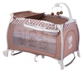 Сгъваема бебешка кошара Bertoni Lorelli iLOUNGE Yellow&Grey Bear 2015