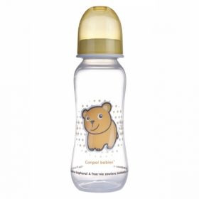 Canpol - Стандартно шише за хранене *Transparent* 12м+ 250мл. - жьлто