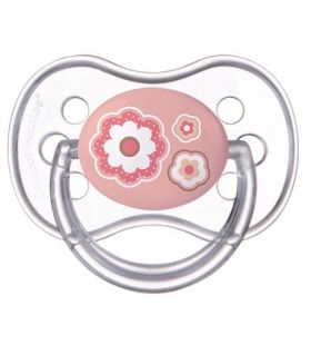 Canpol - Силиконова залъгалка със симетрична форма *Newborn Baby* 0-6м. - розова